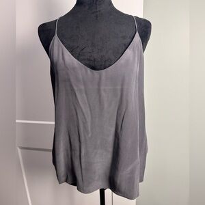 Everlane Clean Silk Cami dark gray